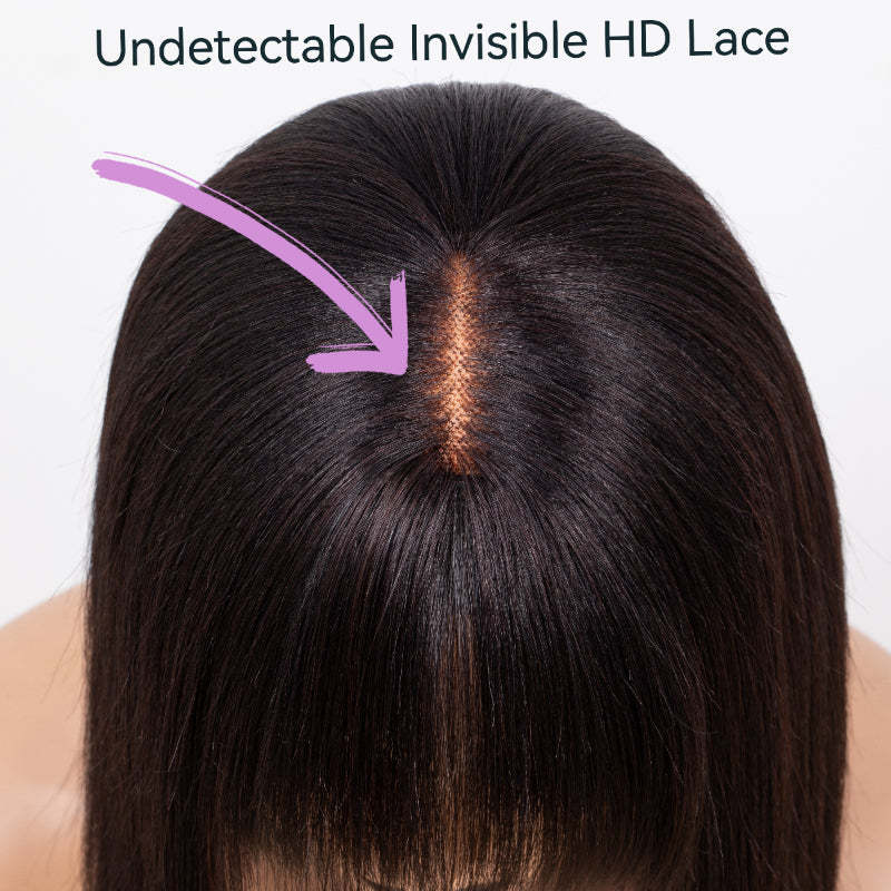 Su Bob Style Human Hair Lace Wig – Cute Bangs & Short Bob