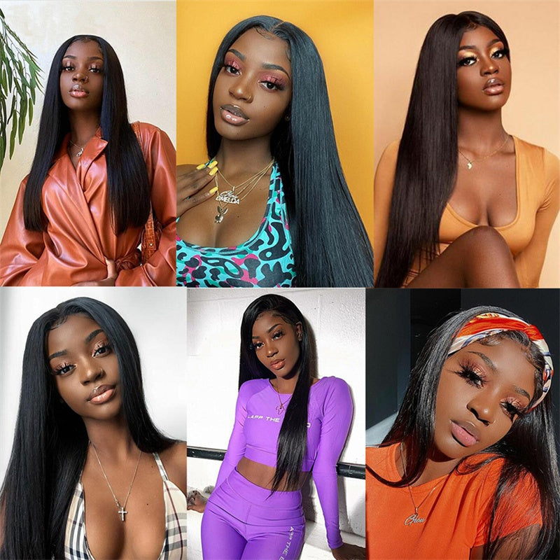 Women's Simple Straight Human Hair Wig – Fashionable & Everyday Elegant