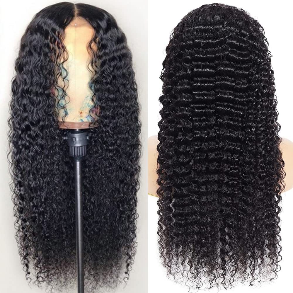 Deep Wave Front Lace Human Hair Wig – Bouncy & Voluminous Curls