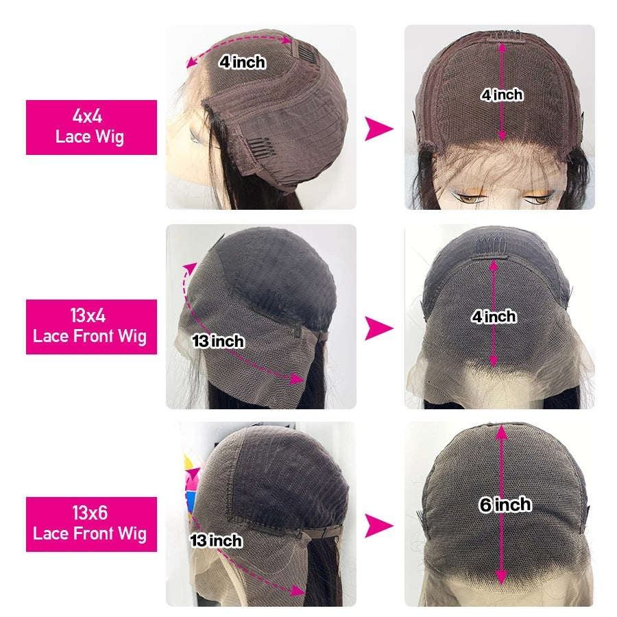 9A Grade Straight Human Hair Lace Wig Set – Premium Quality European Style